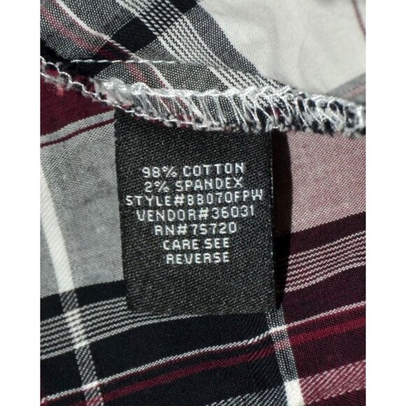 Buckle Burgundy Athletic Fit Men's Snap Up Western Cowboy Shirt XXXL Embroidered - Picture 9 of 10